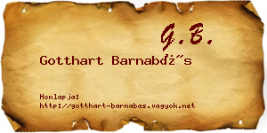 Gotthart Barnabás névjegykártya