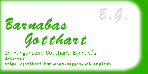 barnabas gotthart business card