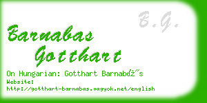 barnabas gotthart business card